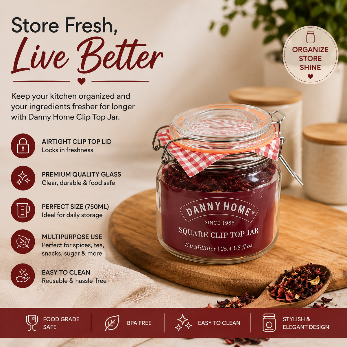 Clip Top Jar