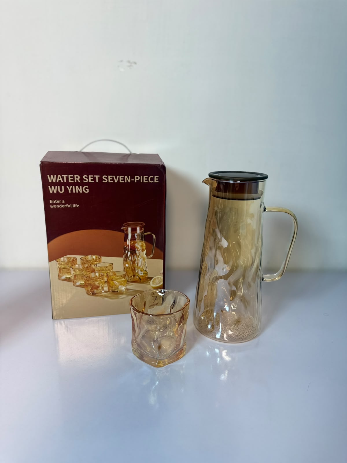 7Pcs Amber Water Set