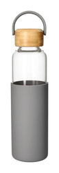 Borosilicate Bottle With Handle & Beach Wood Lid