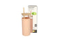 Borosilicate Bottle with Wood Lid & Straw