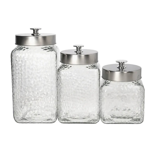 3Pcs Storage Jar Glass