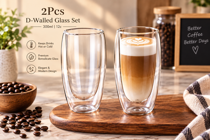 2Pcs D-Walled GlassSet