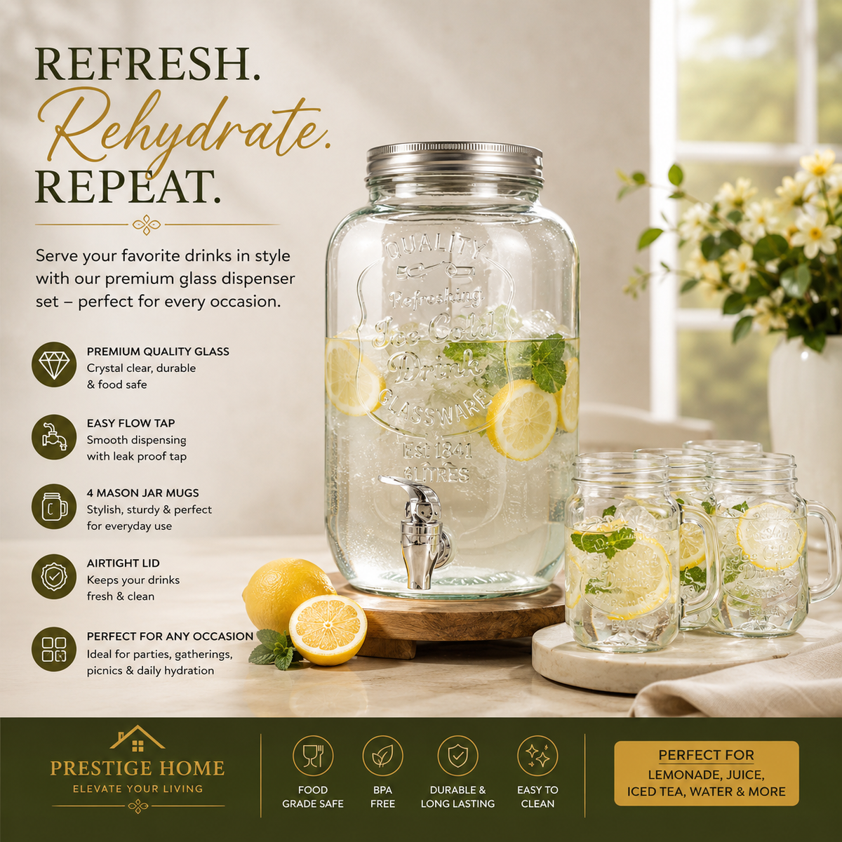 Drinks Dispenser 5 Pcs Set