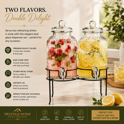 Dispencer 2Pcs Set Glass
