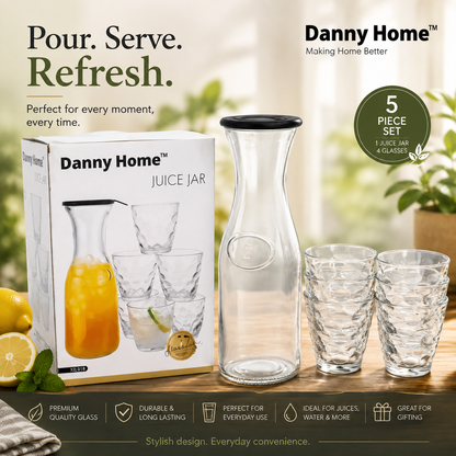 7Pcs GlassJuice Jar Set