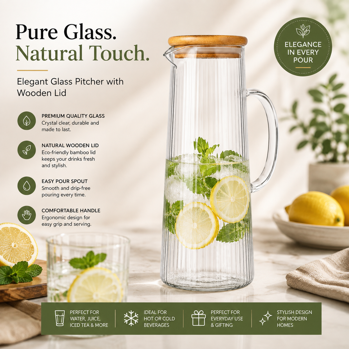 Glasware Water Pitcher