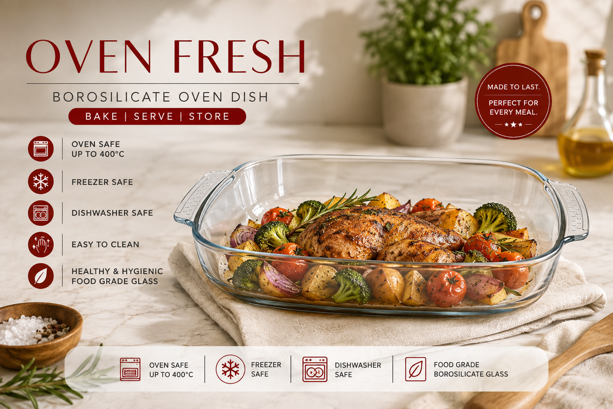 Borosilicate Oven Baking Dish