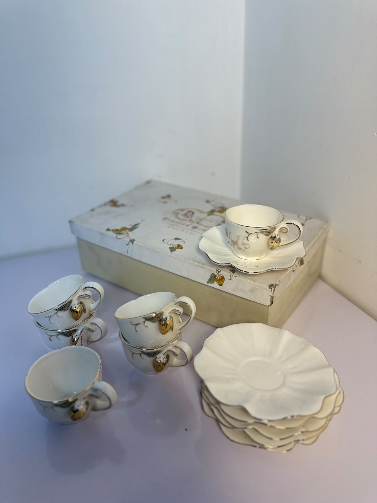 Angela Ceramic Cup Saucer Set