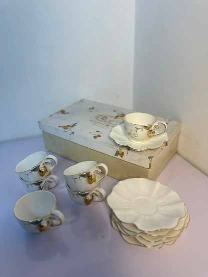 Angela Ceramic Cup Saucer Set