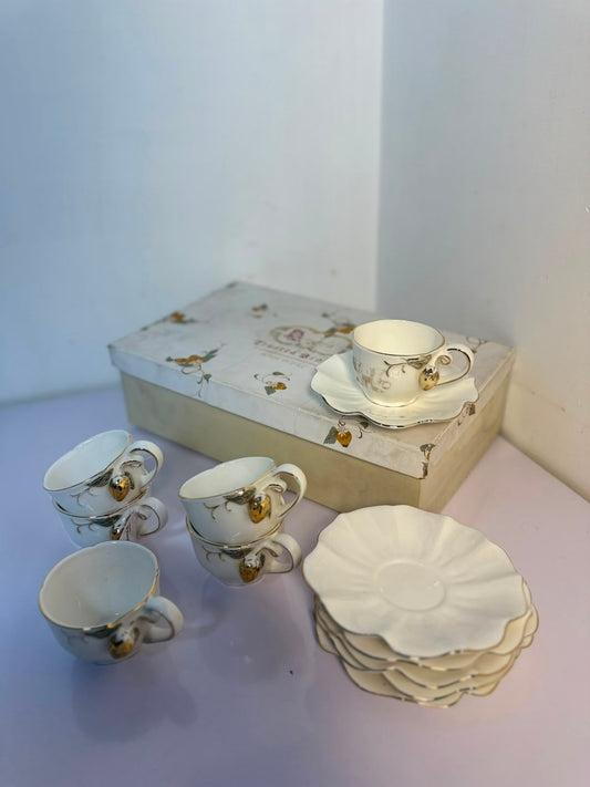 Angela Ceramic Cup Saucer Set