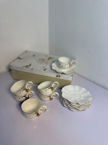 Angela Ceramic Cup Saucer Set