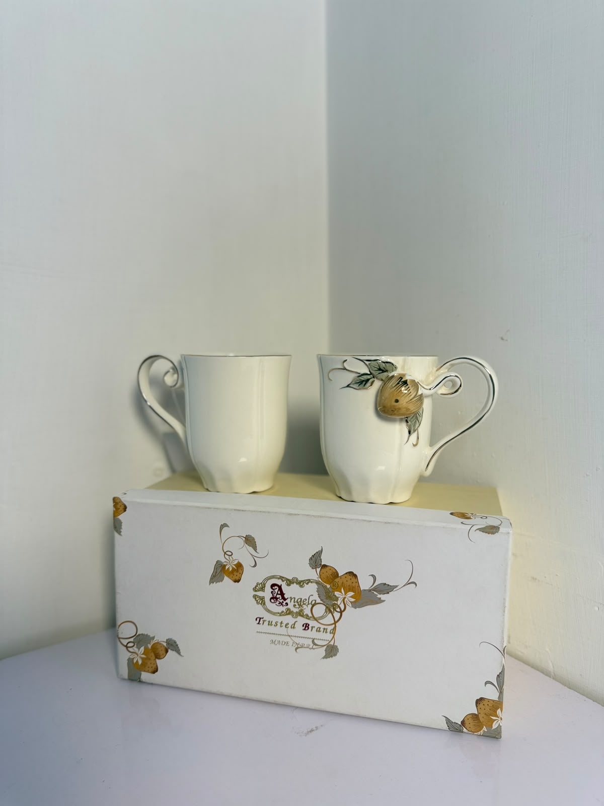 Angela Ceramic Mug Set - 2Pcs