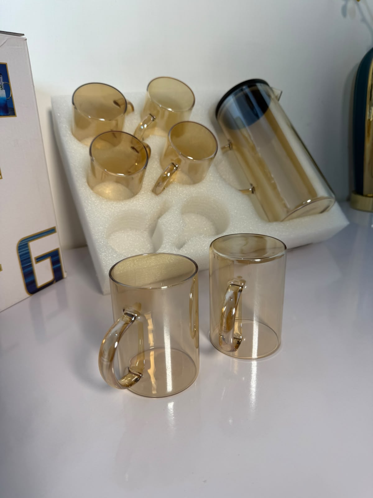 Jingzhi 7Pcs Water Set Amber 8c