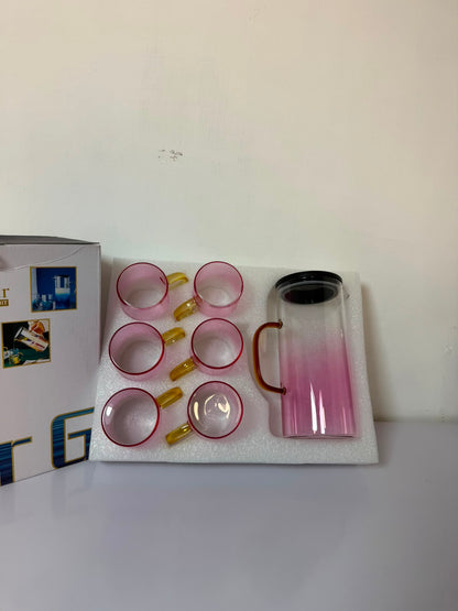 Jingzhi 7Pcs Water Set Pink