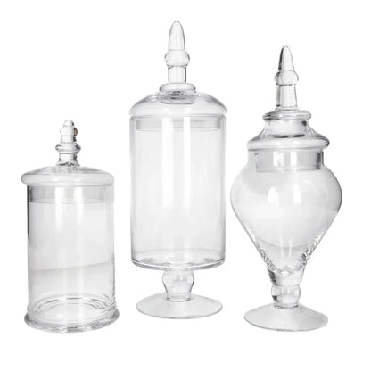 Glass Storage 3 Pcs Jar Set
