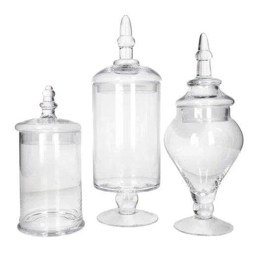 Glass Storage 3 Pcs Jar Set