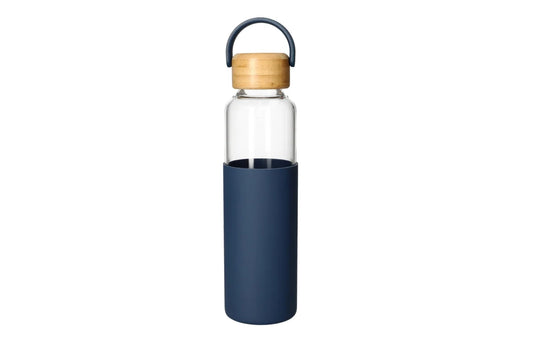 Borosilicate Bottle With Handle & Beach Wood Lid